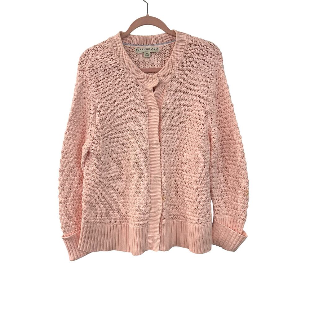Preowned Tommy Hilfiger Women’s Light Pink Sweater Size XL